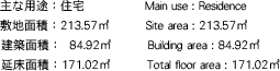 ӡ Main use:Residence ѡ177.84m2 Site area:177.84m2 ѡ70.91m2 Building area: 70.91m2  侲ѡ127.83m2 Total floor area : 127.83m2